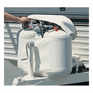Picture of Adco Propane Tank Cover For Duel 30LBS Tanks, Polar White Part# 06-0626   2113