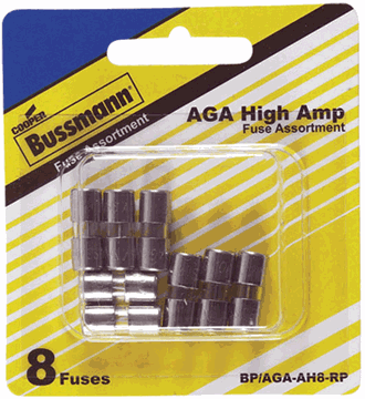 Picture of Bussman Assort. AGA Glass Fuse Kit Part# 19-3793    BP/AGA-AH8-RP