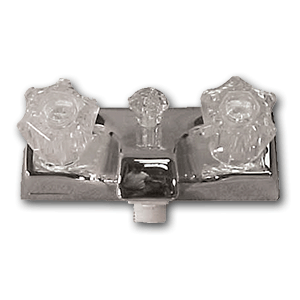 LaSalle Bristol 20351P21 Utopia Parchment Finish 4 Plastic Tub and Shower Diverter with Smoke Handles