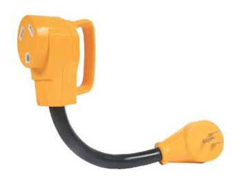 Picture of Camco Power Cord Dogbone Adapter 15M/30F Part# 19-0466   55165